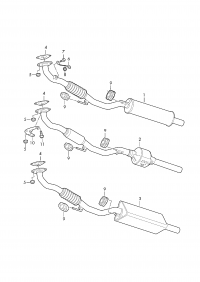SPC-V16CFNA-REZ, Катализатор (нижний, замена резонатора)  SPRINT на Volkswagen Polo 1.6л